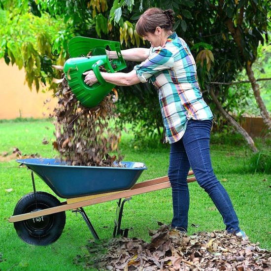 Bladgrijper Set - Bladverzamelaar Tuin - Tuin Opruimen - Rugvriendelijk Ontwerp - 272 Liter Zak - Groen — afbeelding 5