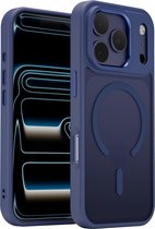 Hoesje Geschikt voor iPhone 17 Pro - Donker blauw - Geschikt voor MagSafe – Slank, Sterk en Shock proof