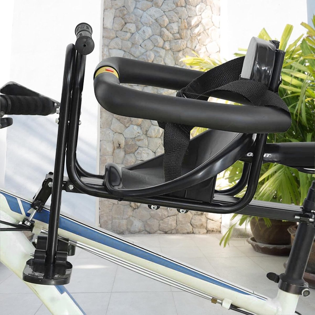 Kinderfietszitje - Fietsstoeltje Kind - Samen Fietsen - Verstelbaar Aluminium Frame - 40-56cm Lengte - Zwart Zilver