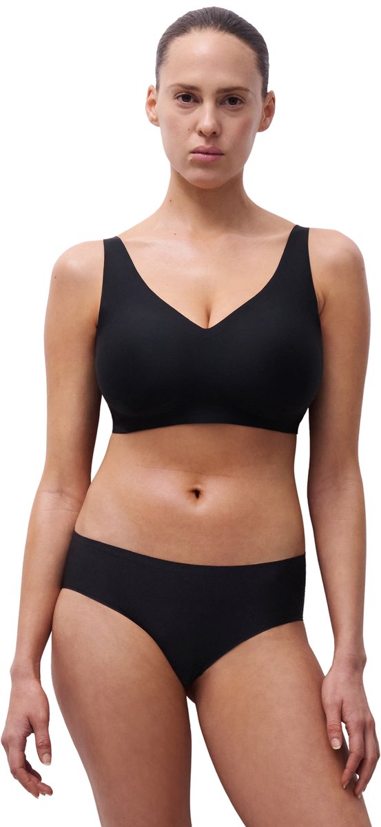 Chantelle SoftStretch Power - Beugelloze plunge bh - naadloos - onzichtbaar - ZWART