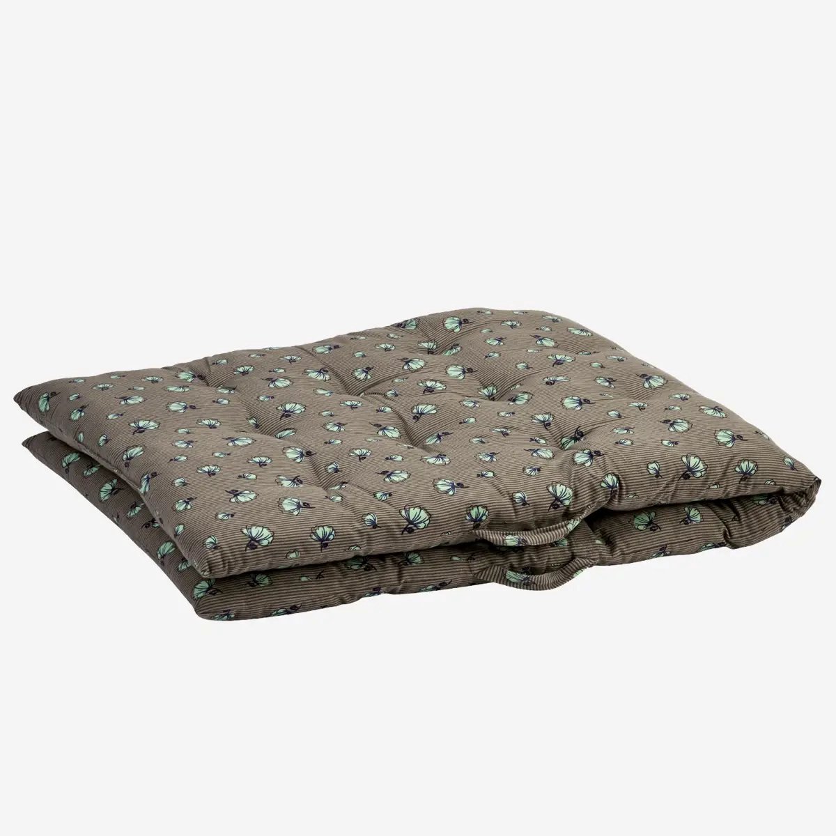 Madam Stoltz - Matraskussen met Print - Khaki - 70x180 cm