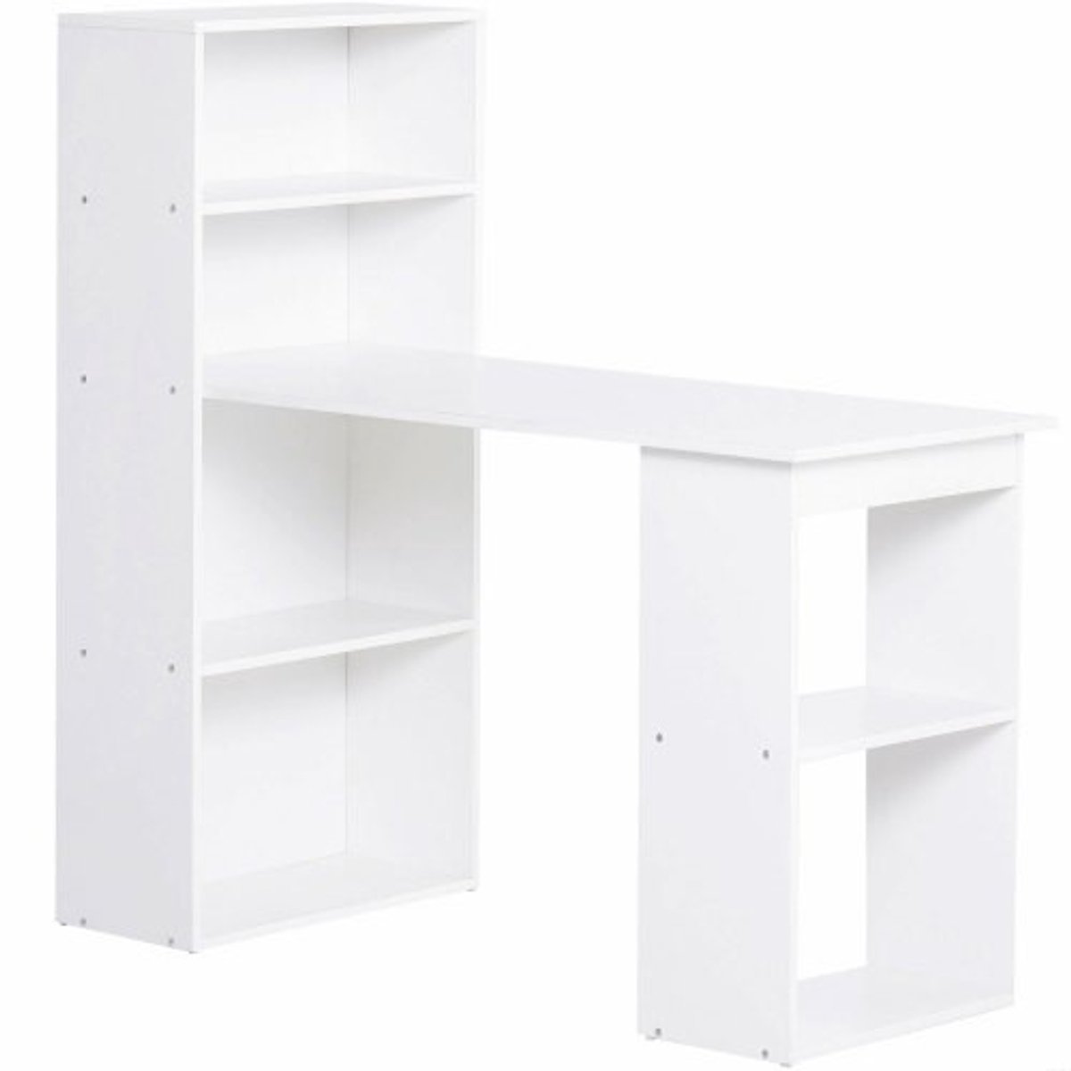 YYchan computerbureau - wit - 120 x 55 x 120 cm - met opbergruimte