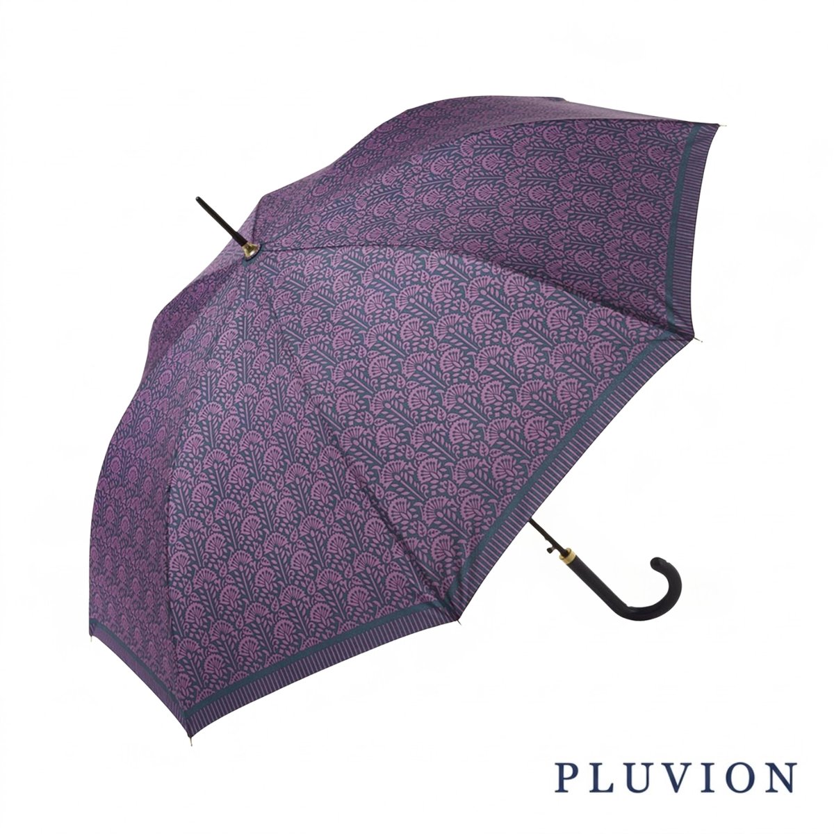 Pluvion Dames Wandelparaplu PAIPAI UV 50+ - Donker Paars - Stormbestendig - Handmatig