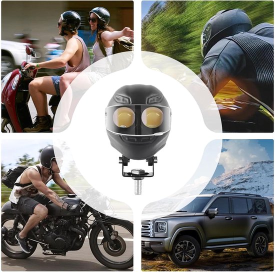 Motorfiets Verstraler - Mistlamp Motor - Veiliger Rijden - Waterdicht Ontwerp - 11.5 x 9 x 7 cm - Aluminium — afbeelding 5