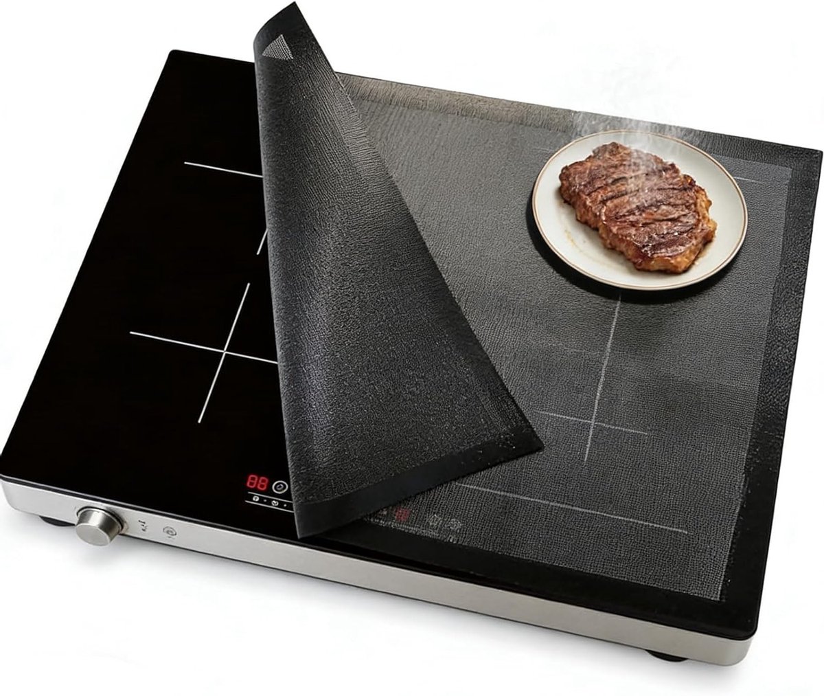 Beschermmat voor Inductiekookplaat - Hittebestendig, Antislip en Snijdbaar voor Optimale Bescherming tegen Krassen en Vlekken