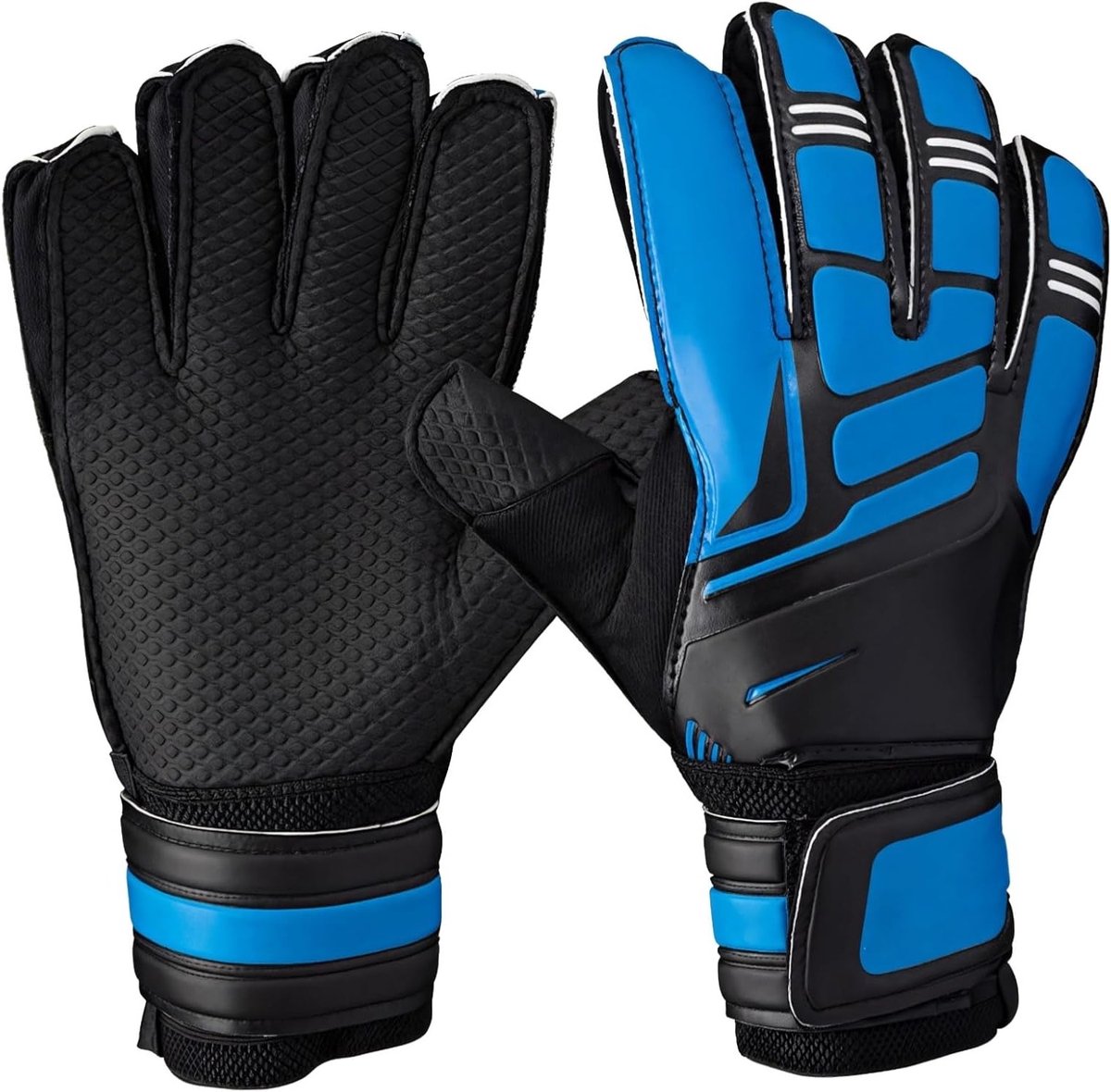 Antislip voetbalhandschoenen voor training en wedstrijden, ademend met dubbele polssteun, maat 9, geschikt voor handpalmlengtes van 19-20 cm, optimale grip en comfort