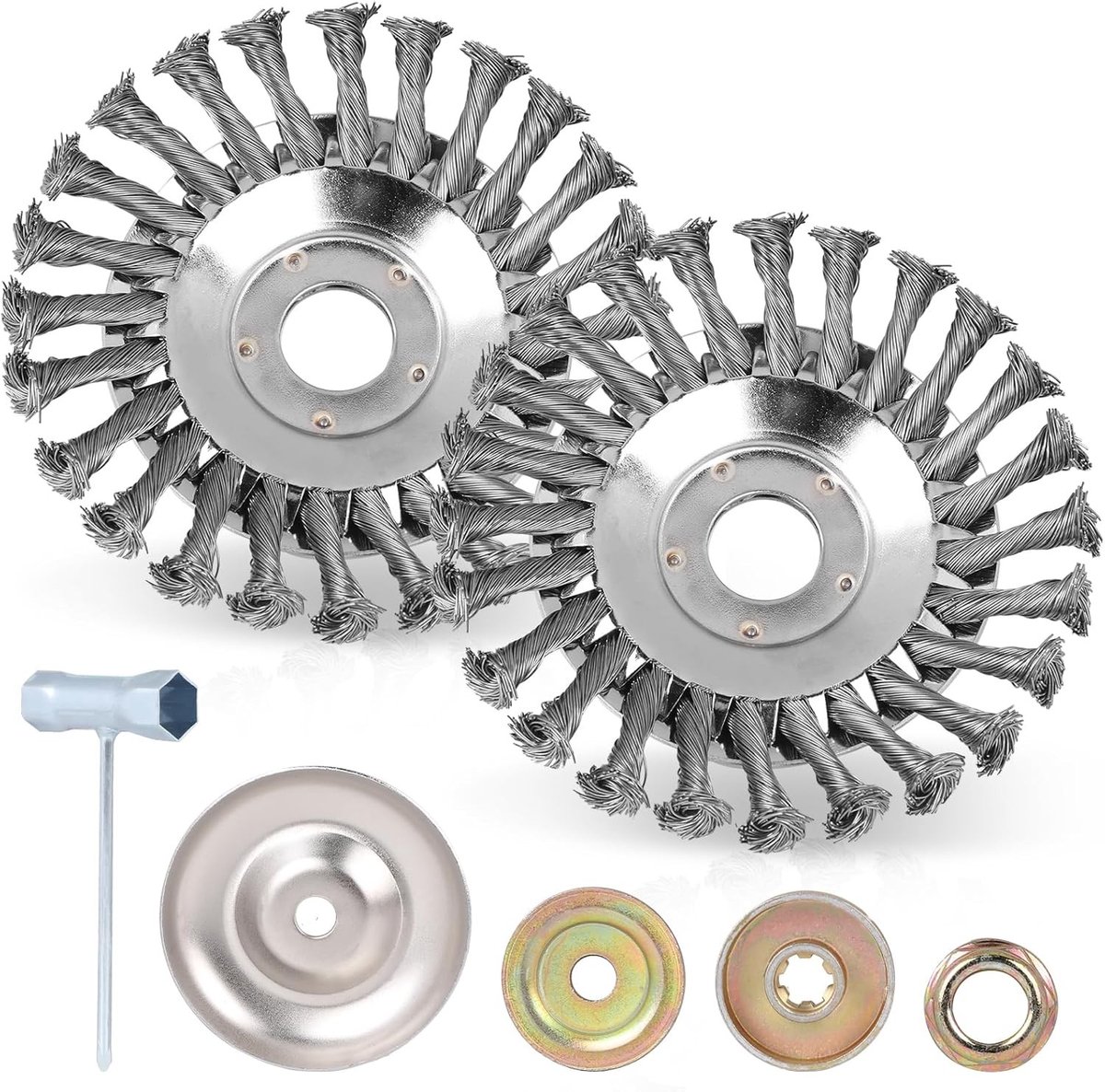 Professionele Onkruidborstels voor Bosmaaier - 150 x 25,4 mm - Draadborstel voor Efficiënte Onkruidverwijdering - Geschikt voor Grasmaaiers - Voor Tuinliefhebbers