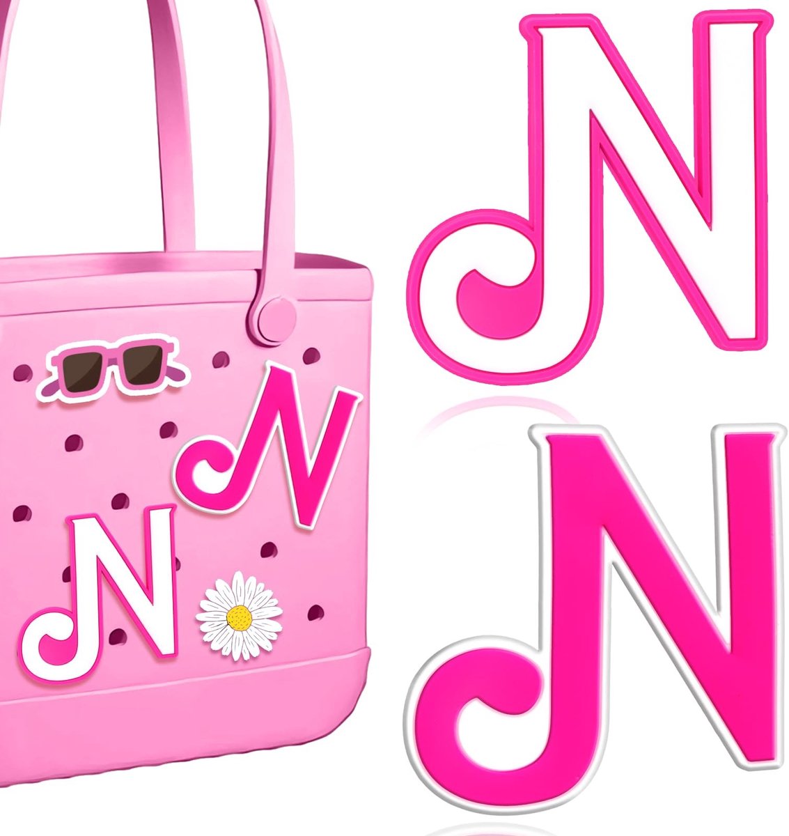 Lettercharms voor Bogg Bag - Set van 2 silicone letters