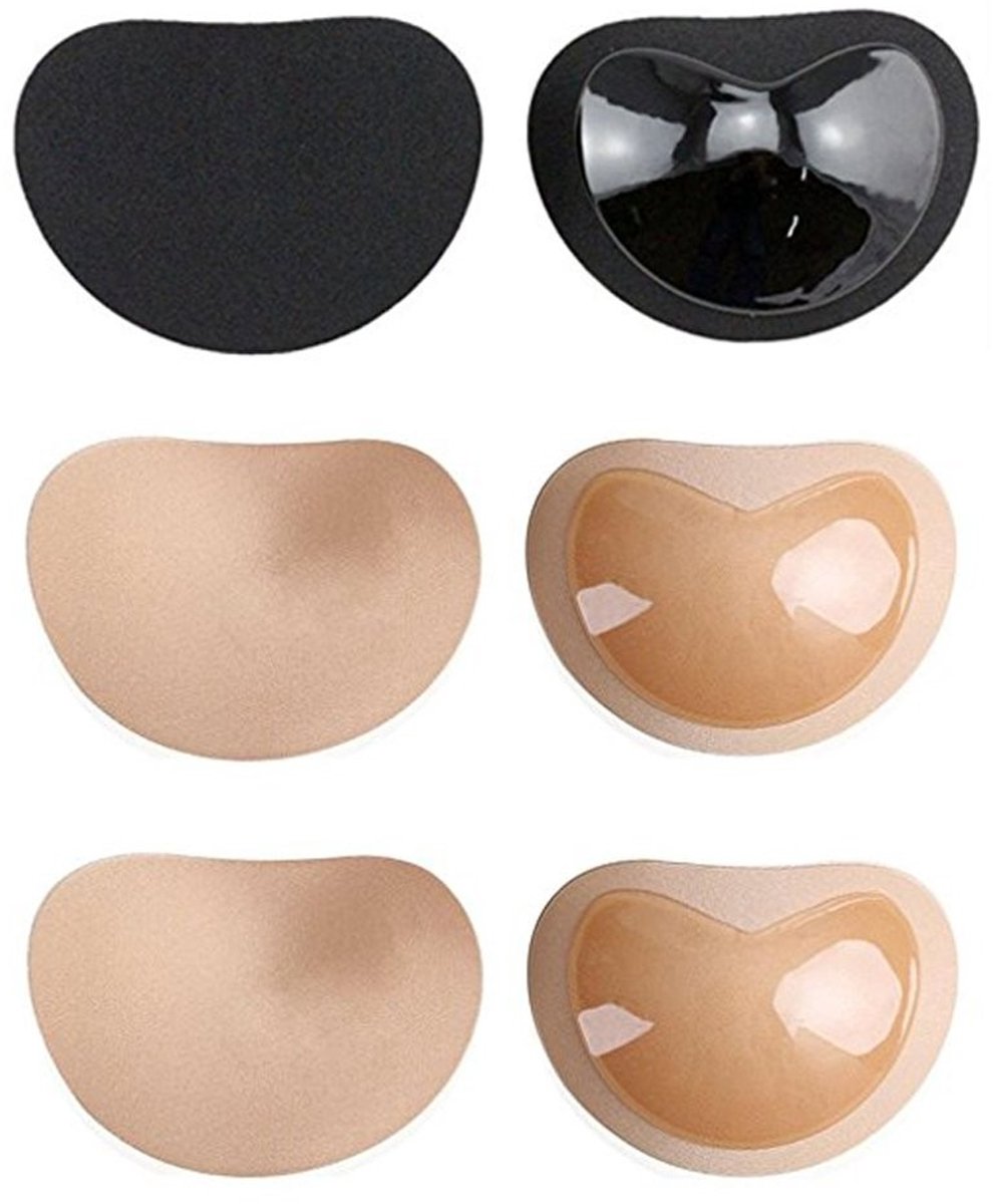 Borstverstevigende Pads - 3 Paar - Zwart en Beige