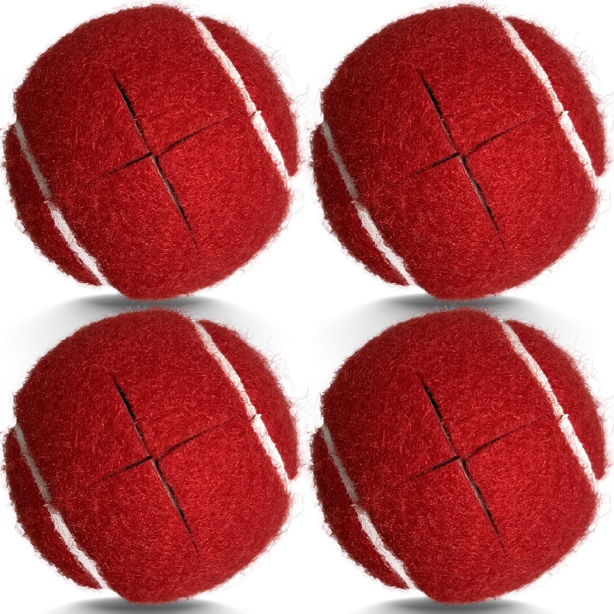Vooraf Geknipte Tennisballen - 4 Stuks voor Meubelpootbescherming - Rood