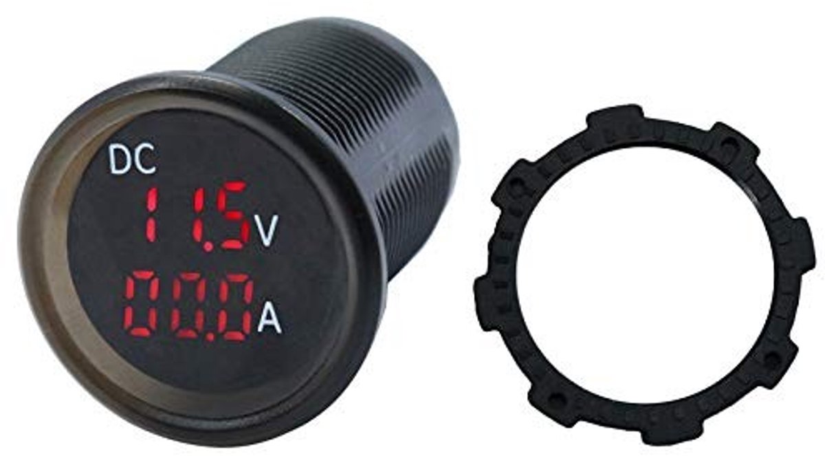 B3613 Auto Bandenpomp Drukmeter - IP67 Waterdicht - 4.5-30V Voltmeter/Ammeter