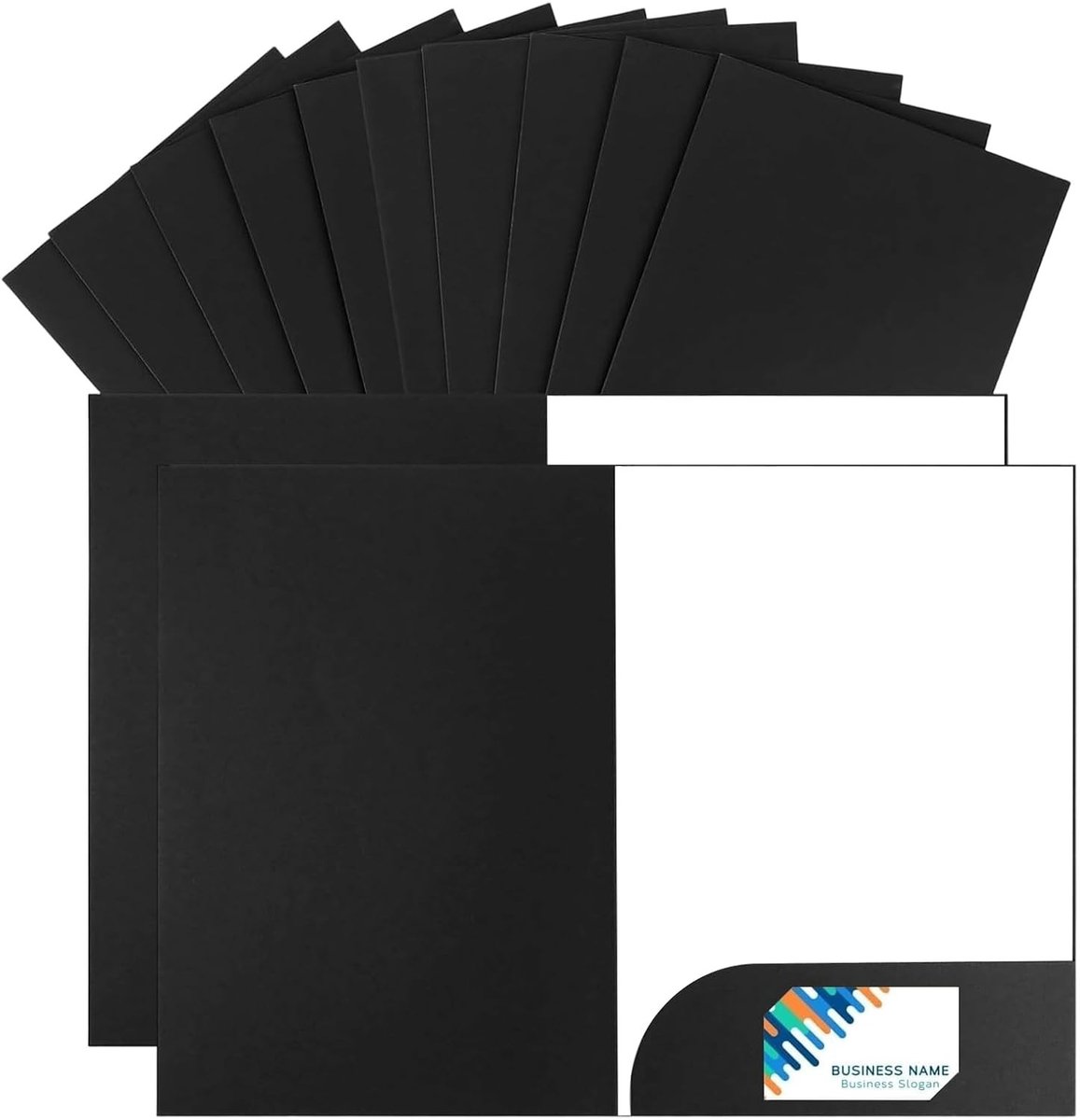 Professionele A4 Presentatiemap van Kraftpapier met Business Card Slot - 12 Stuks voor Vergaderingen, Documenten en Rapporten