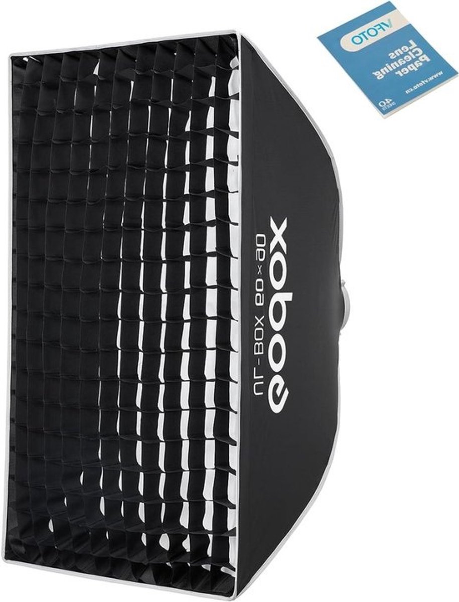 Rechthoekige Softbox - Opvouwbare Softbox - Studio Fotografie - Quick Release Systeem - 60x90 cm - Zwart