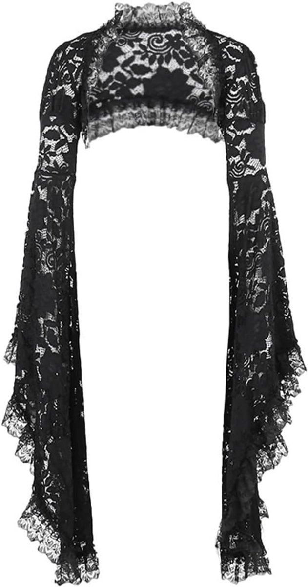 Gothic Lace Bolero Shrug voor Dames - Sexy en Elegante Kleding voor Festivals en Avonden