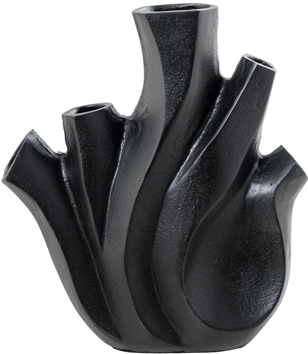 Tafelvaas - Aluminium - Zwart - 23 x 10 x 25 cm