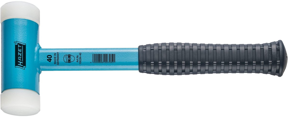 Plastieken Hamer - Diameter 40 mm, Blauw/Zwart