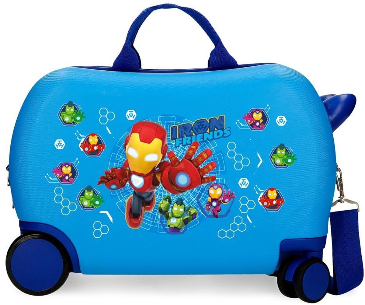 Kinderkoffer Iron Friends Blauw - 45x31x20 cm