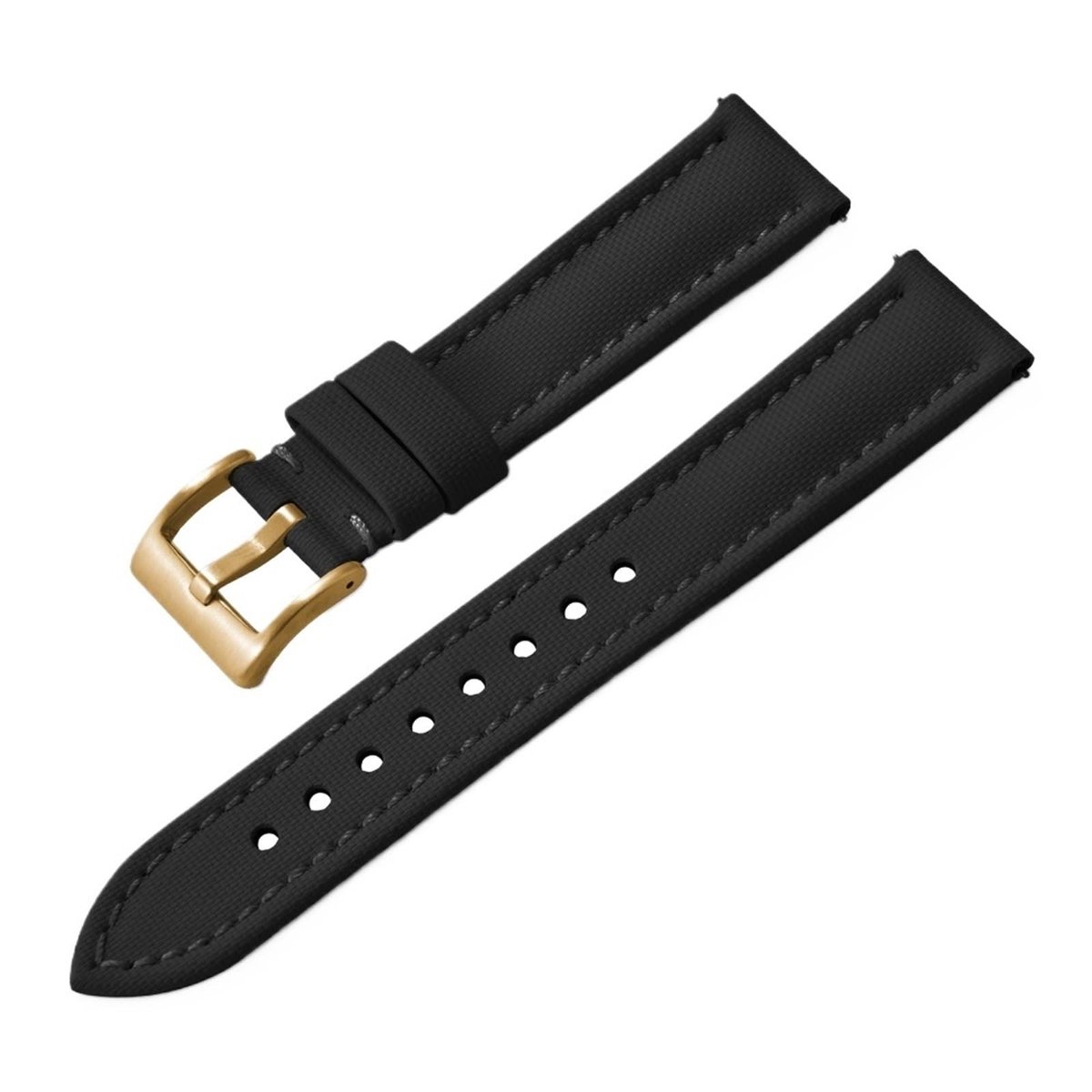 Zeildoek en leren band - Snelsluiting, universeel 18-22 mm