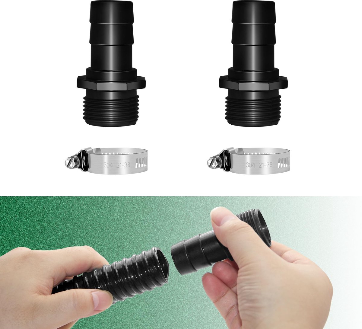 Pond hose adapter set - Voor verschillende soorten leidingen