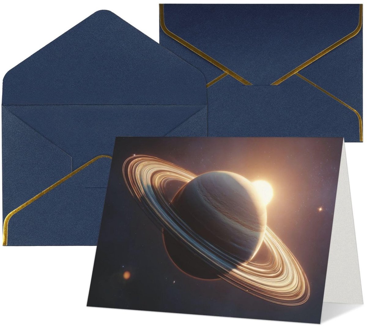 Verjaardagskaarten met Saturnus Ring - Blauw