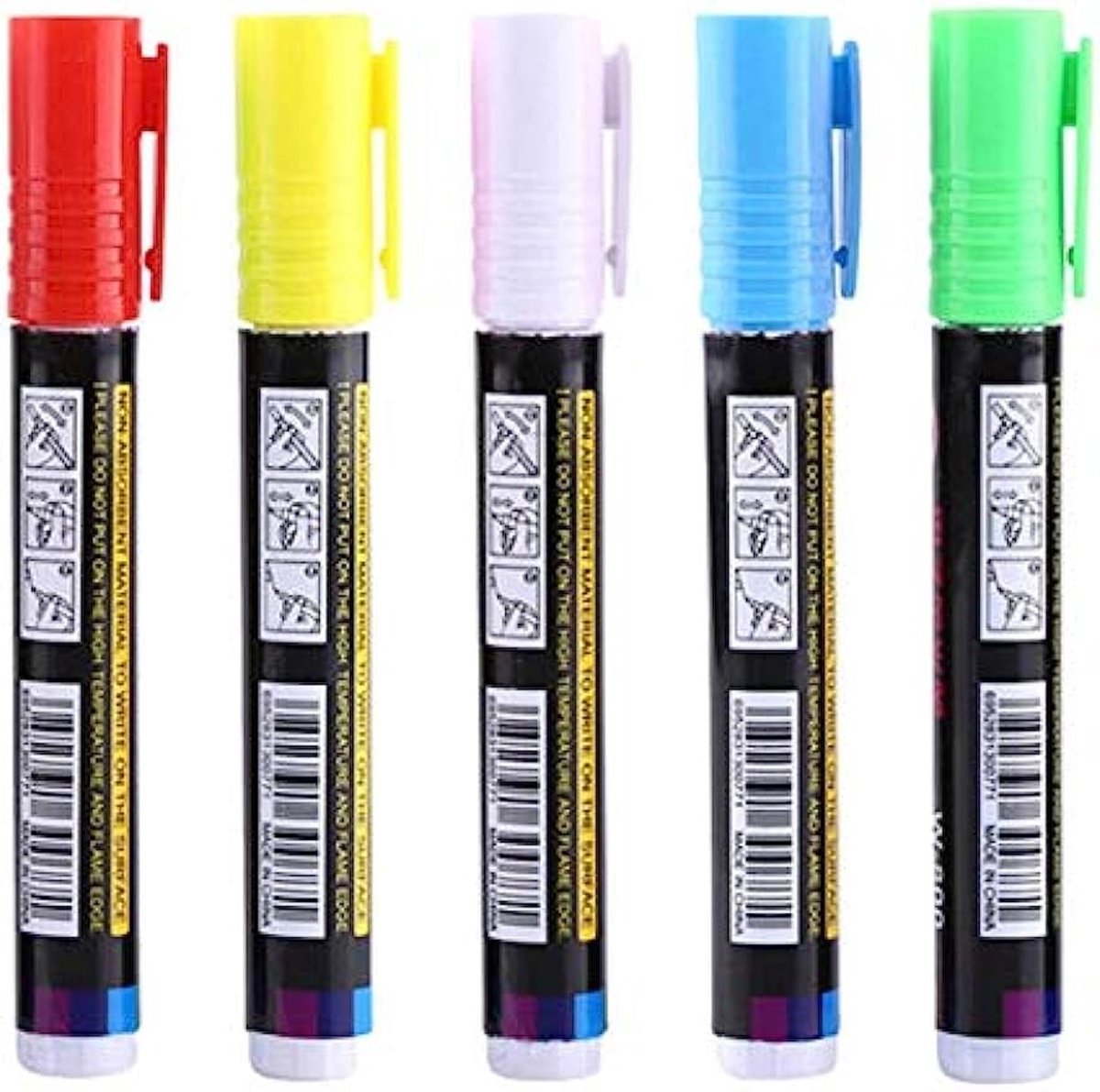 Markerset - 5 Waterproof Sneldrogende Stiften