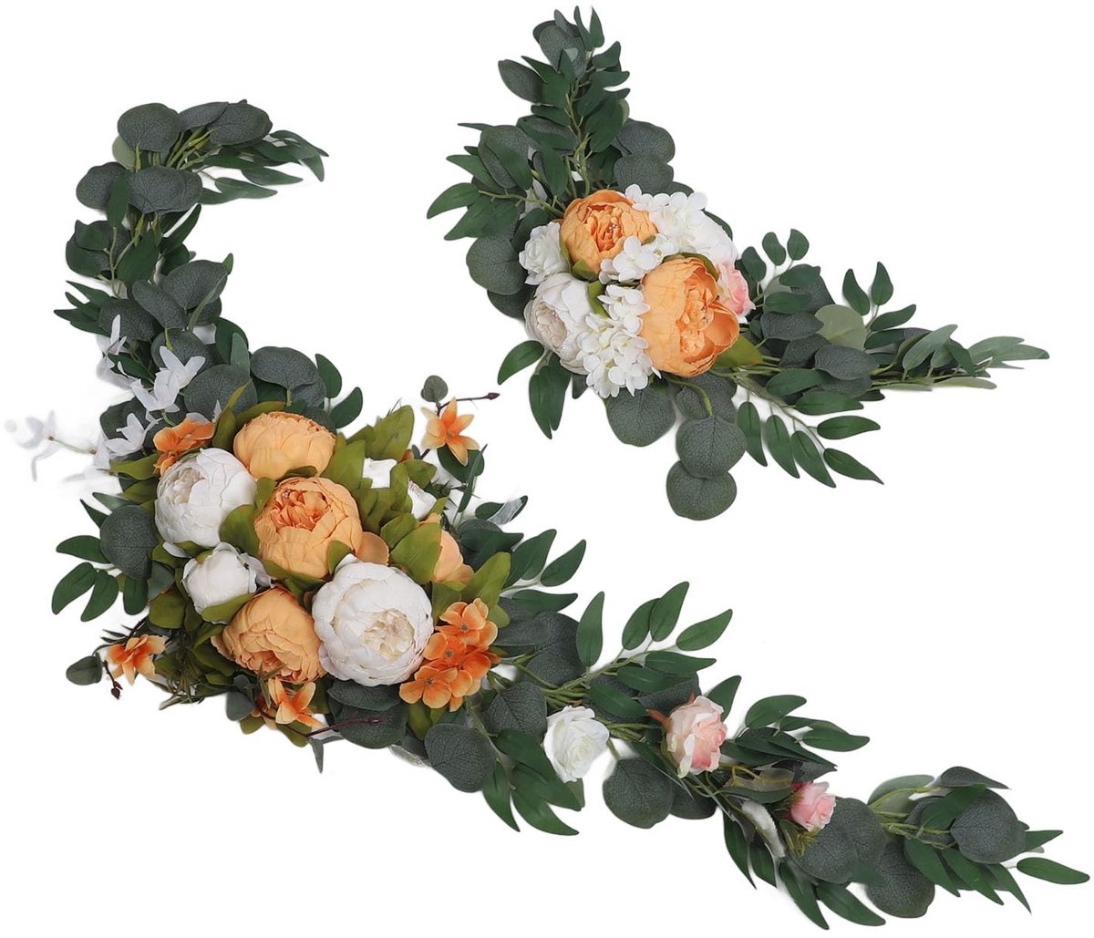 Kunstbloemen Set van 2 - Oranje Swags voor Decoratie
