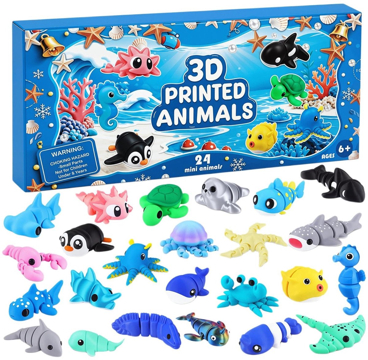 3D-geprinte Adventskalender - Dieren Thema