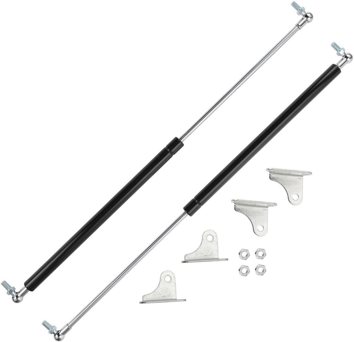 Gasveren voor Lift Ondersteuning - 580mm - 400N Kracht - Zwart - 2 Stuks