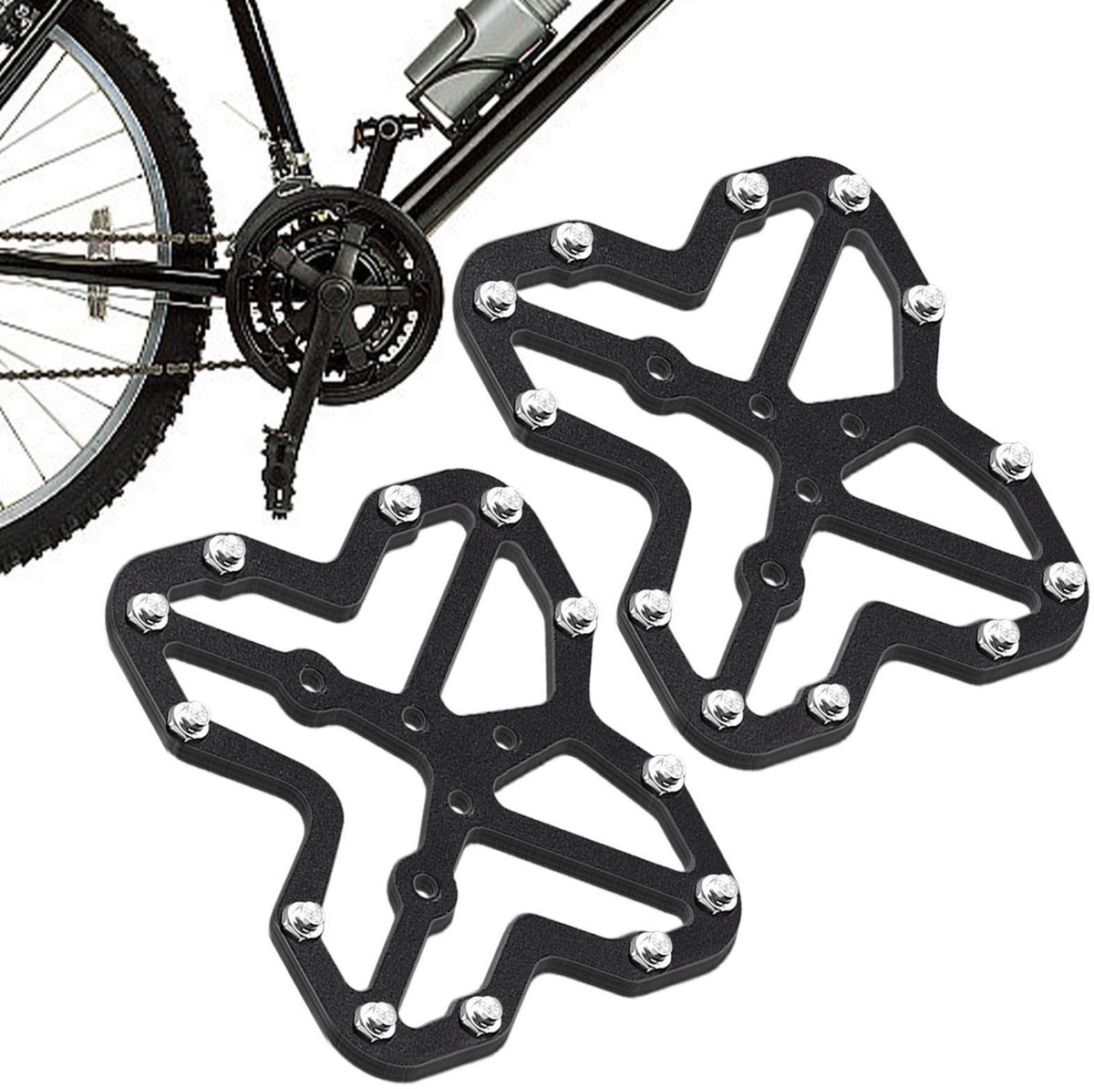 Mountainbikepedalen - Antislip aluminiumlegering