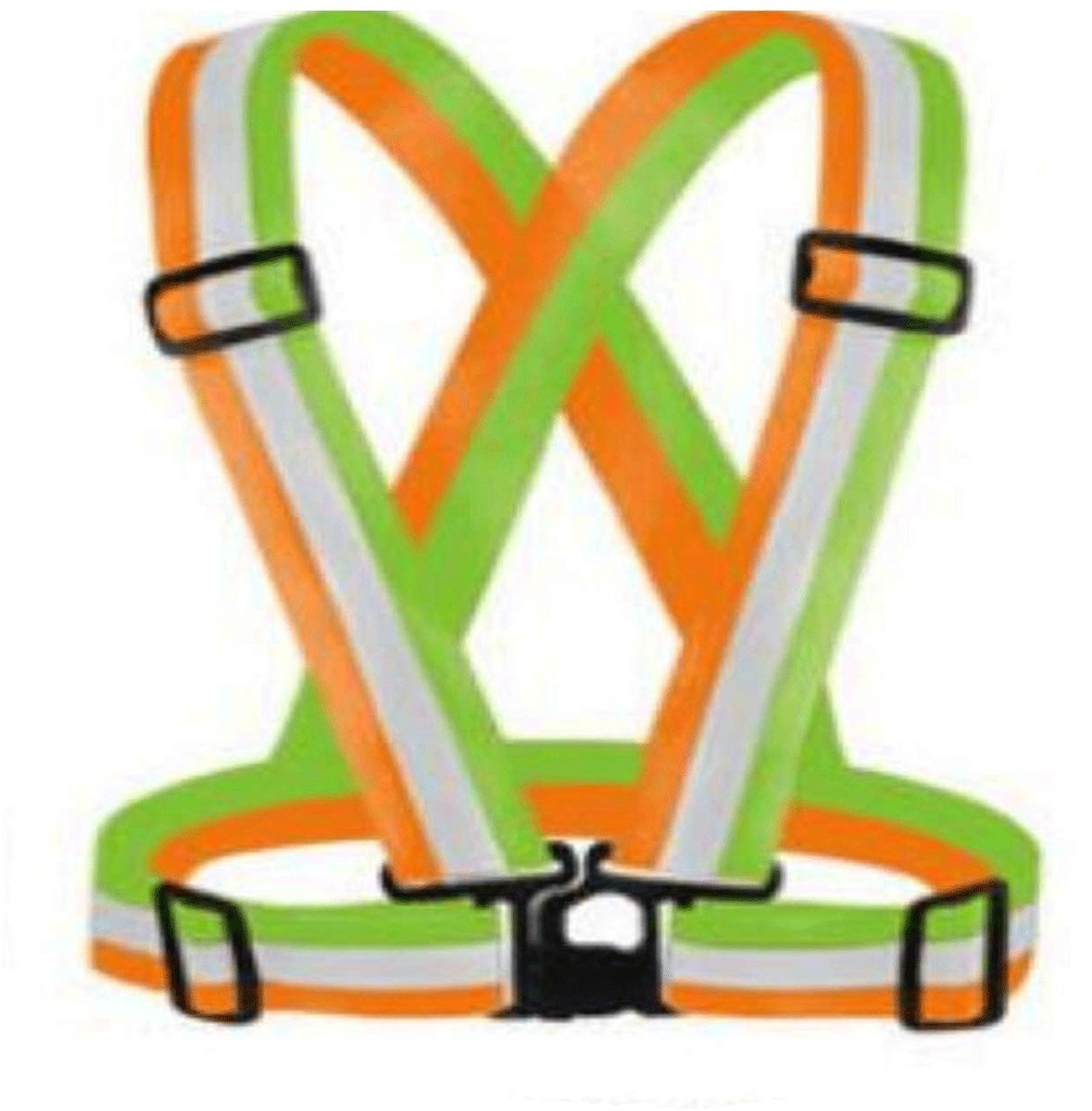 Reflecterend Veiligheidsvest - Verstelbaar en Elastisch - Oranje Groene Kleur