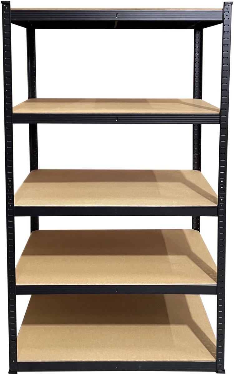 Heavy Duty Opbergrek - 5 Planken - Zwart