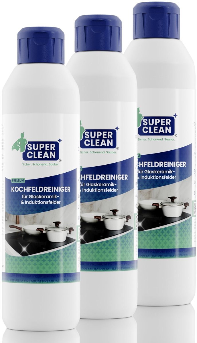 Kookplaatreiniger - Voor glas-keramische en inductiekookplaten - 3 x 250 ml