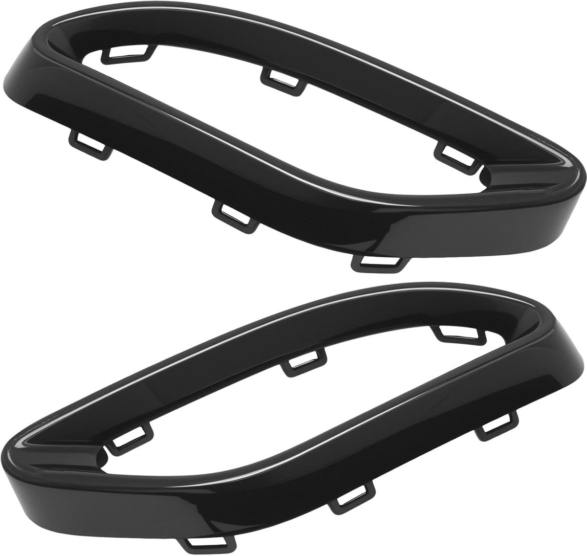 Glanzende zwarte uitlaatbekleding set van 2, vervangingsaccessoires voor Mercedes A B C E GLC CLS klasse, ABS-afdekking voor eenvoudige installatie en verbeterde uitstraling