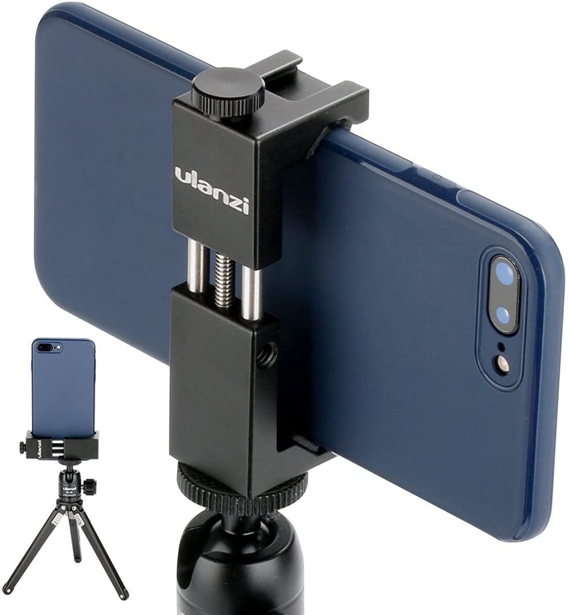 Smartphone Tripod Mount - Aluminium voor verticale en horizontale opnames