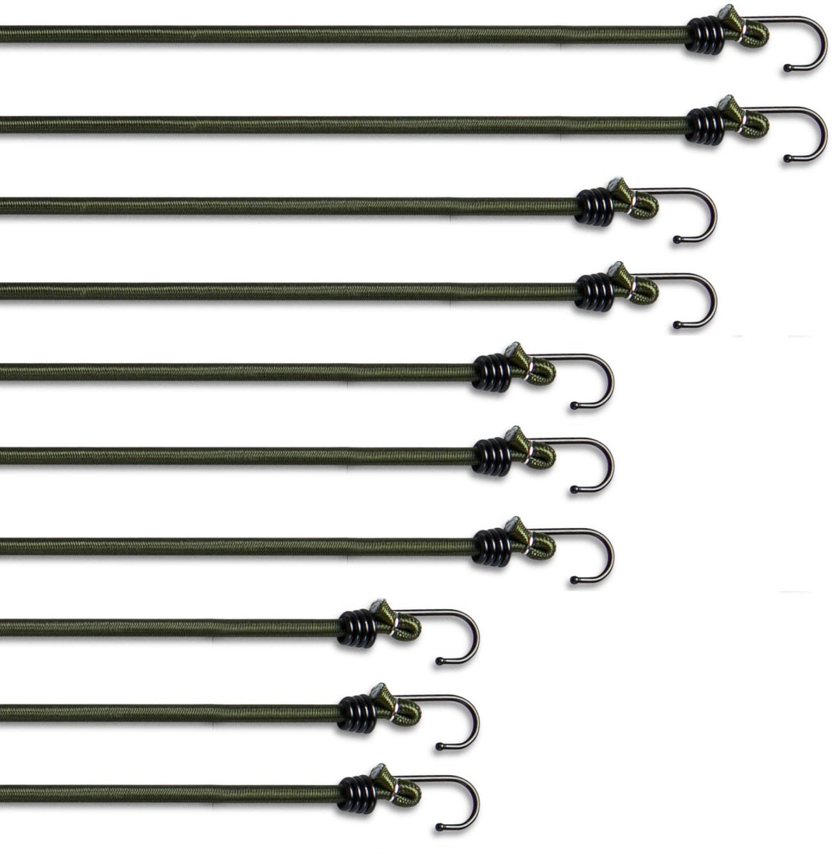 Bungee cords met haken - Set van 10 - Multifunctionele elastische banden