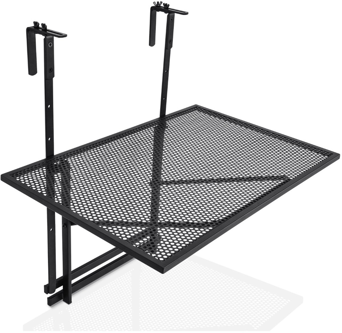 SureDeal® - Tuinier - Hangend Ijzeren Rek - 5-niveau Verstelbare Hoogtes - Zwart - 60,5x40,5x61,5 cm