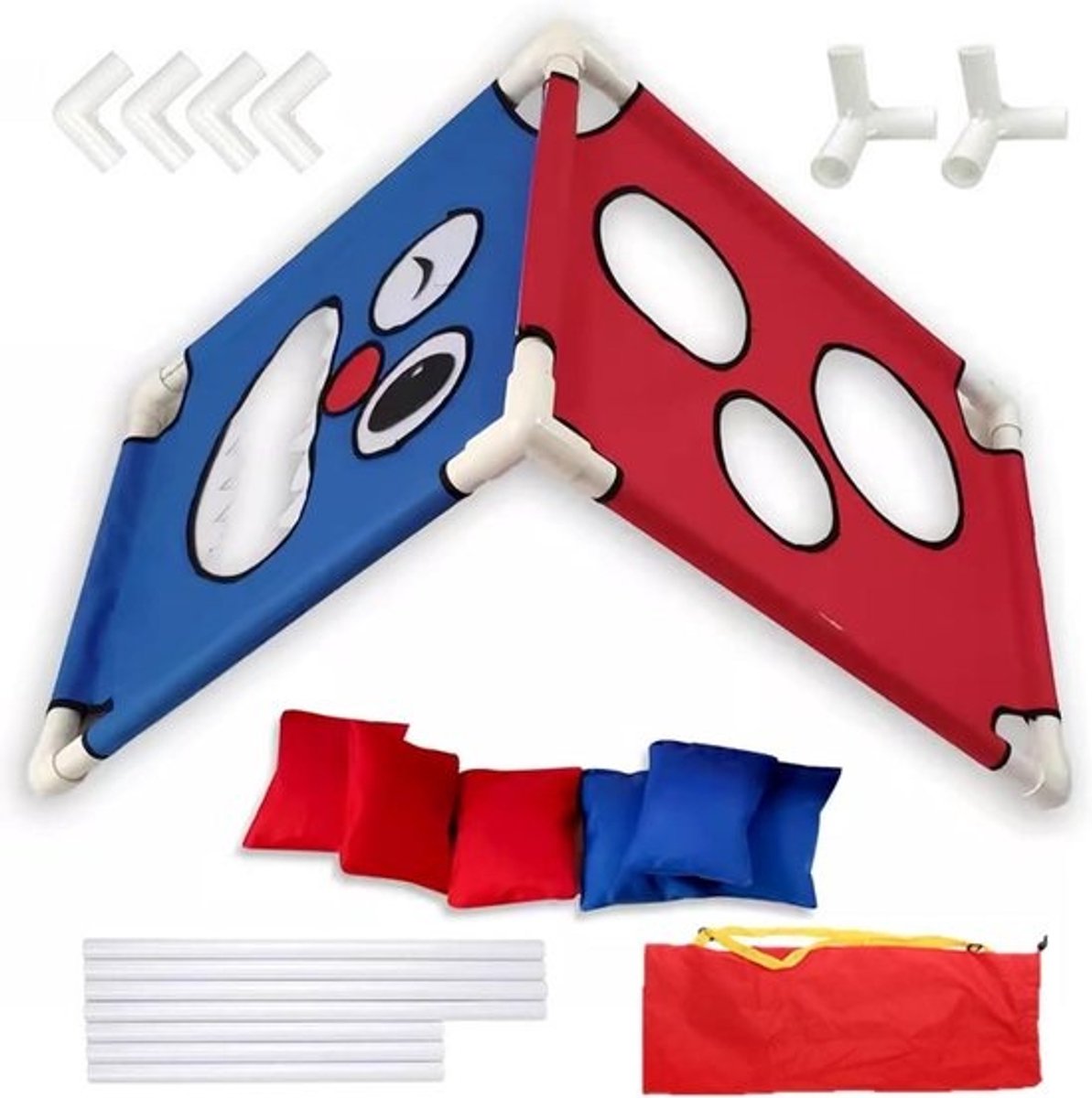Zakjes Gooien Spel - Cornhole Buiten Spel - Buiten Spelen - Vouwbaar Houten Bord - 48x38x35 cm - Jaws