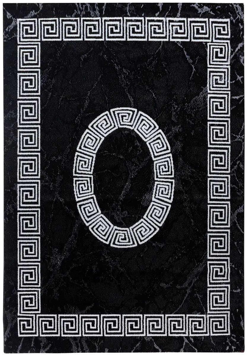 Dutch XXL Klassiek Vloerkleed | Tapijt | Plus | Kader | Zwart | 160x230 cm