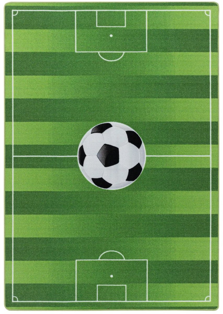 Dutch XXL Kindervloerkleed | Tapijt | Play | Voetbalveld | Groen | 140x200 cm