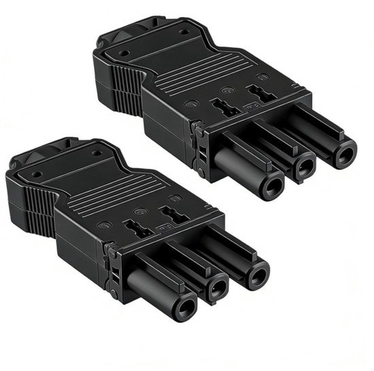 Stroomverdelers - Uitgangsverdeler Connector - LED Verlichting Installeren - Compatibel met GST18 - 2 stuks - Zwart
