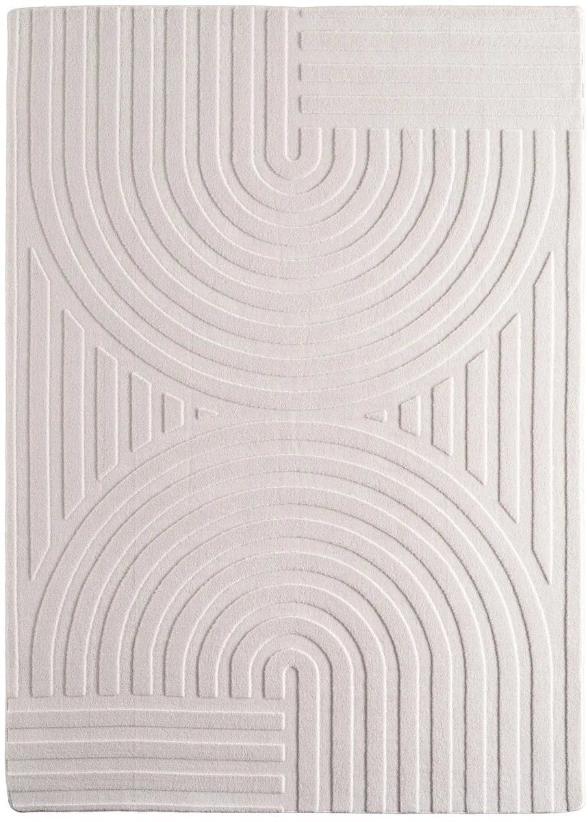 Dutch XXL Wasbaar Vloerkleed | Tapijt | Pompei | Bogen | Crème | 160x230 cm