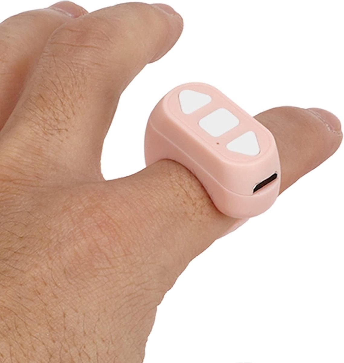 Slimme Bluetooth Afstandsbediening voor E-boek Lezers en Video's met 3 Knoppen, Stabiliteit en Gebruiksgemak (Roze)