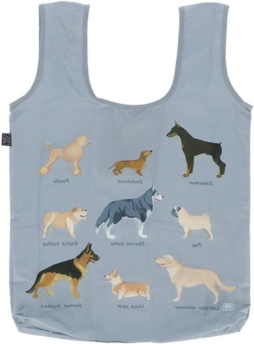 Opvouwbare Tas - Boodschappentas Herbruikbaar - Dagelijkse Boodschappen - Compact Opvouwbaar - 41 x 59.8 cm - Grijs