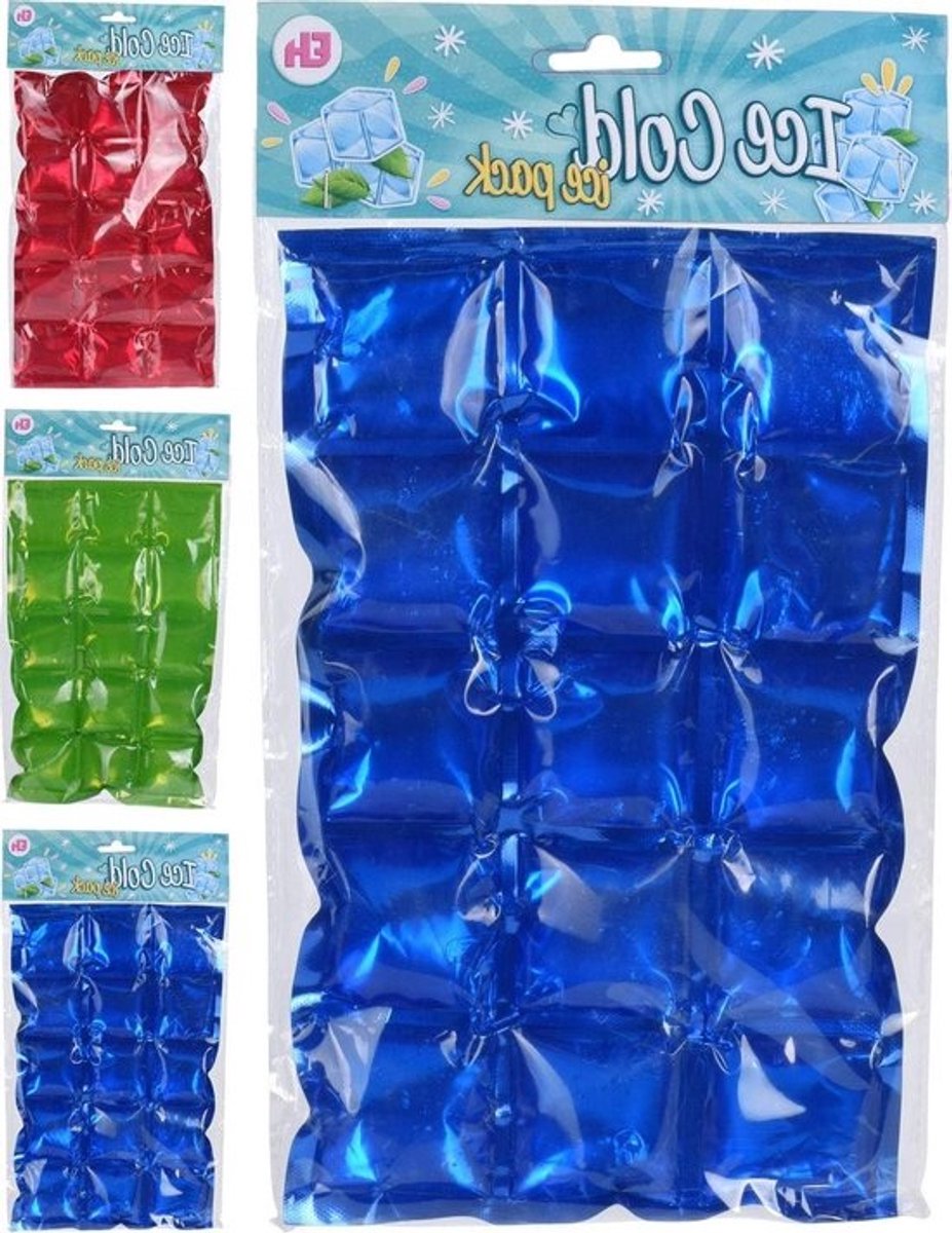 Koelelement - Koelblok IJsblok - Dranken Koelen - Duurzame Kunststof - 15x25cm - Blauw