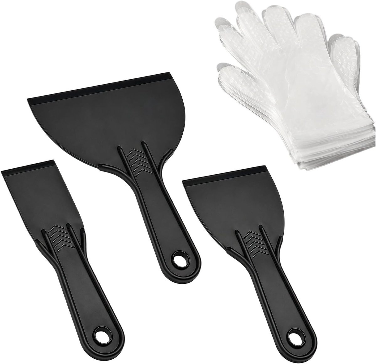 Flexibele Schraper Set van Plastic met Handschoenen voor Klus- en Schilderwerkzaamheden