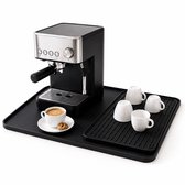 MasonPro Koffie Afdruipmat Siliconen - Koffiemat - Afdruipmat voor afwas - Barmat - Hittebestendig, Krasbestendig & Antislip - droogmat - Tampermat - 40x60CM - Zwart