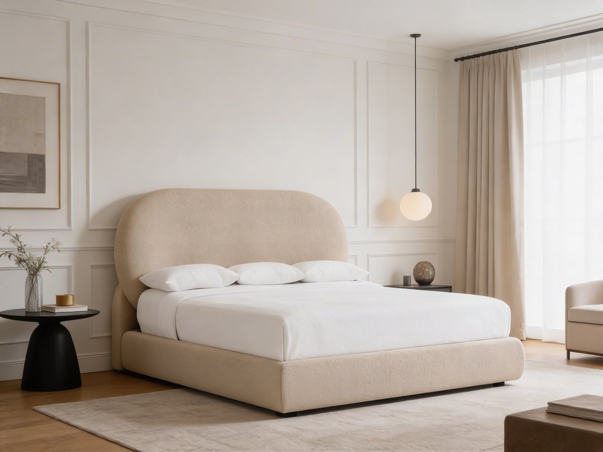 Aurevra Beige Boxspring – Koningstijl – Luxe Beige Boxspring – Modern Design Bed – Comfortabel Hotelbed