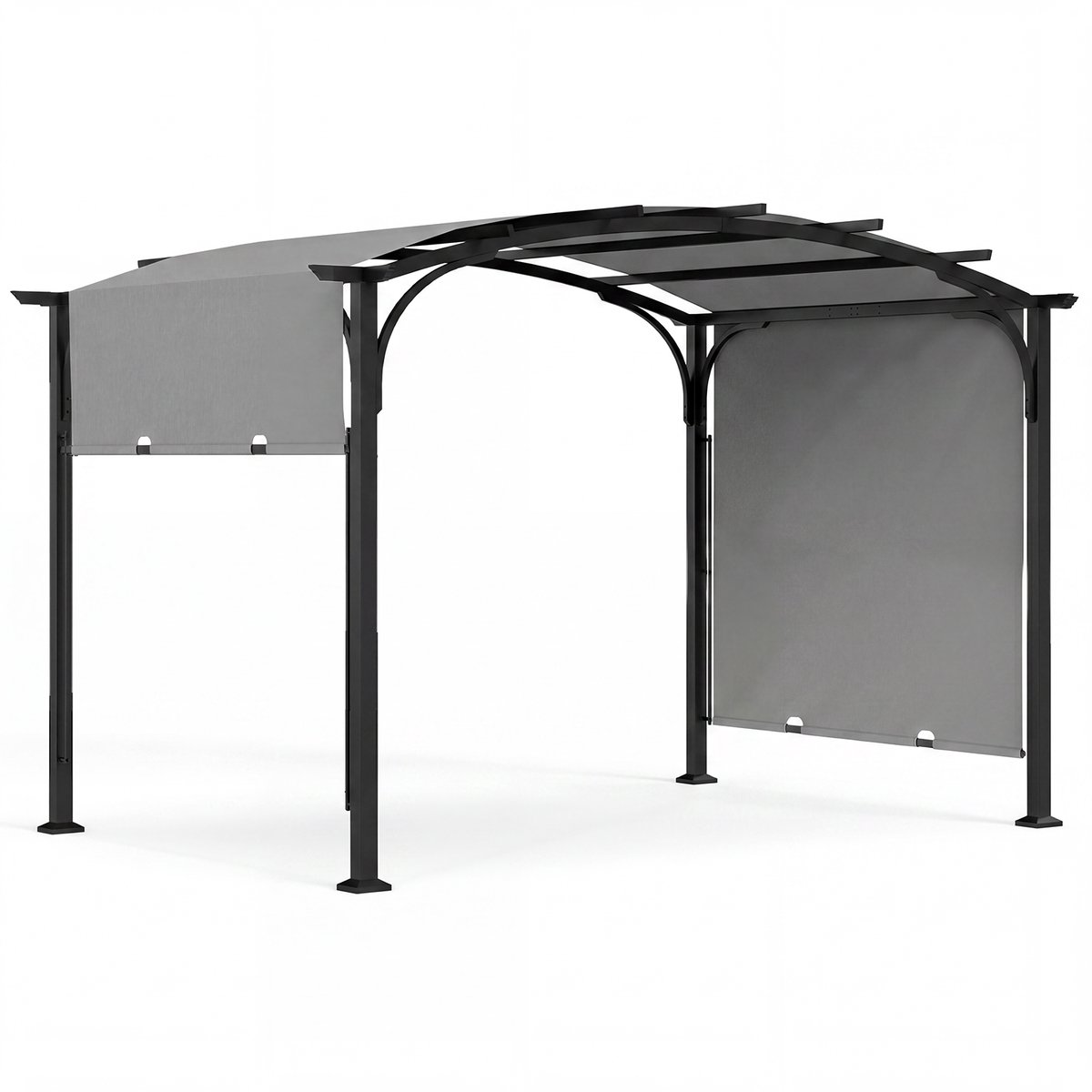 SureDeal® - Partytent - Pergola Paviljoen - Verstelbaar Schuifdak - Tuinpaviljoen - Zonbescherming - 305x242x233 cm - Grijs