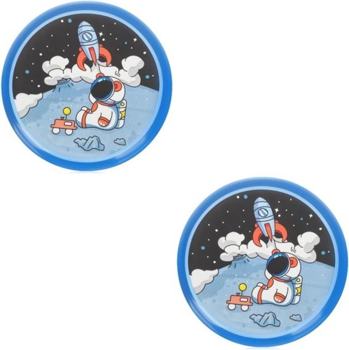 Vliegende Schijven Set - Werpschijven Hond Vlieger - Buiten Spelen - Met LED Verlichting - 20 cm Diameter - Blauw