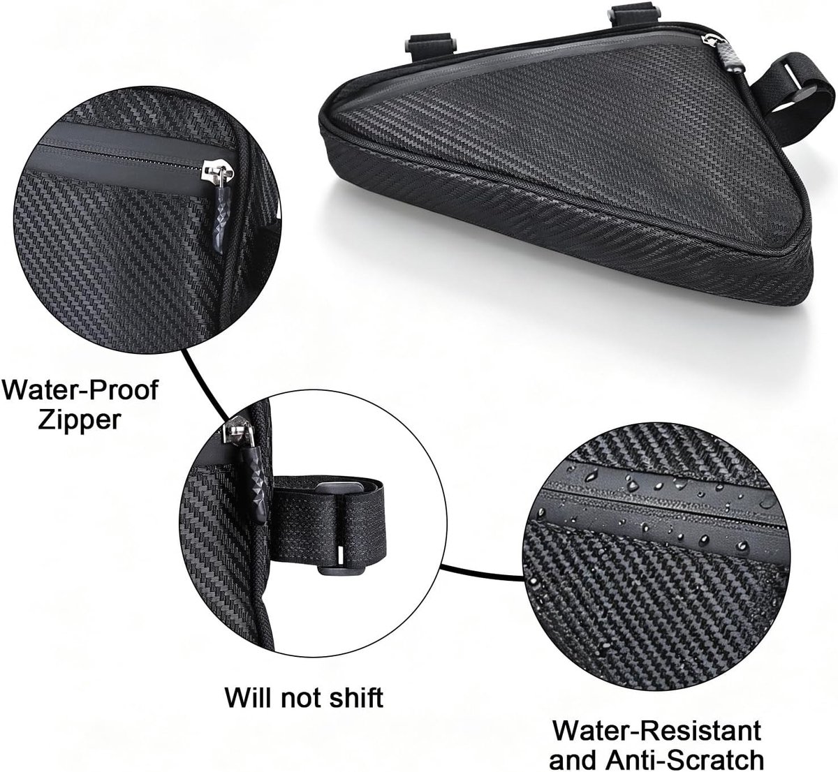 Waterdichte Fietstas voor aan het Stuur, Reflecterende Fietstas voor Telefoon, Gereedschap en Mini Pomp, 1.5L Capaciteit, Ideaal voor Fietstochten en Outdoor Activiteiten